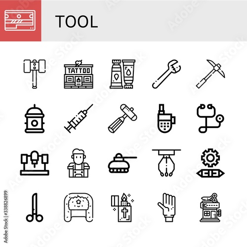 Set of tool icons