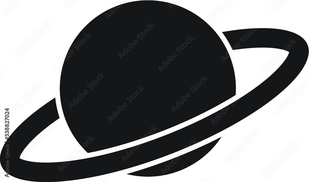 Planet space object with ring vector icon Planet space object with ring vector icon