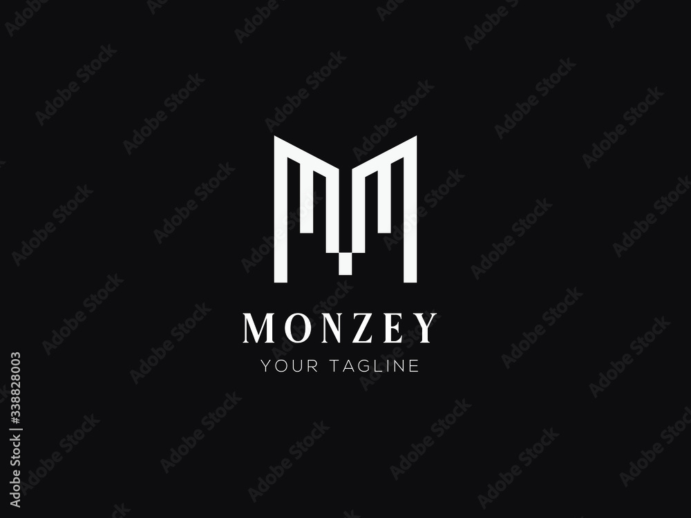 Letter M line logo design. Linear creative minimal monochrome monogram symbol. Universal elegant vector sign design. Premium business logotype. Graphic alphabet symbol for corporate business identity Letter M line logo design. Linear creative minimal monochrome monogram symbol. Universal elegant vector sign design. Premium business logotype. Graphic alphabet symbol for corporate business identity