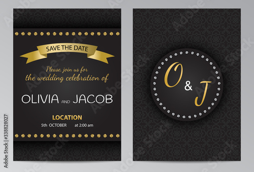 Wedding invitation brochure template