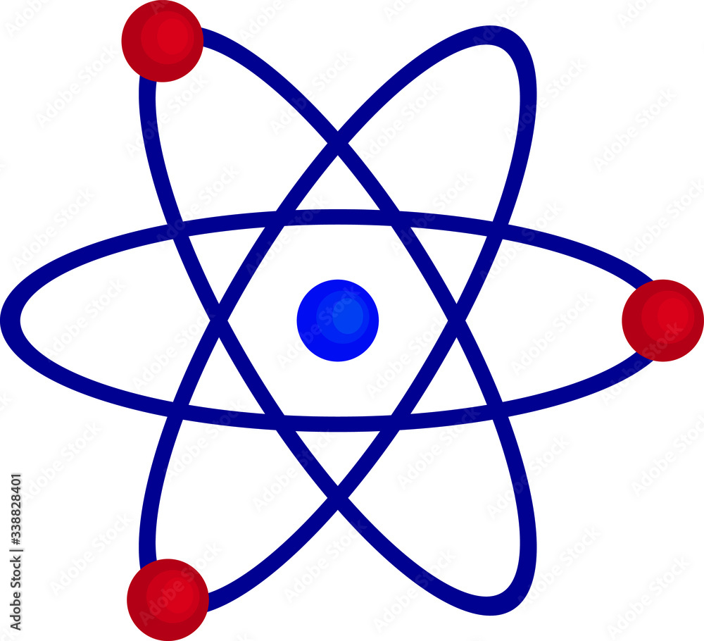 Atom model vector icon, chemistry, physics vector icon simple Atom model vector icon, chemistry, physics vector icon simple