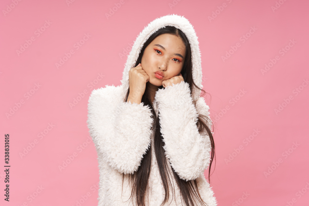 young woman in winter clothes young woman in winter clothes