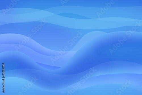 Abstract waves background blue