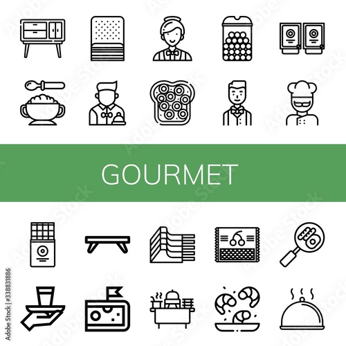 gourmet icon set