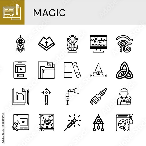 Set of magic icons