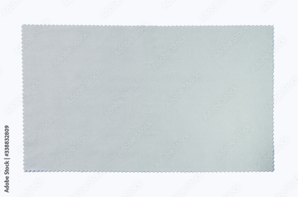 Square soft clothes for glasses cleaner on white floor Square soft clothes for glasses cleaner on white floor
