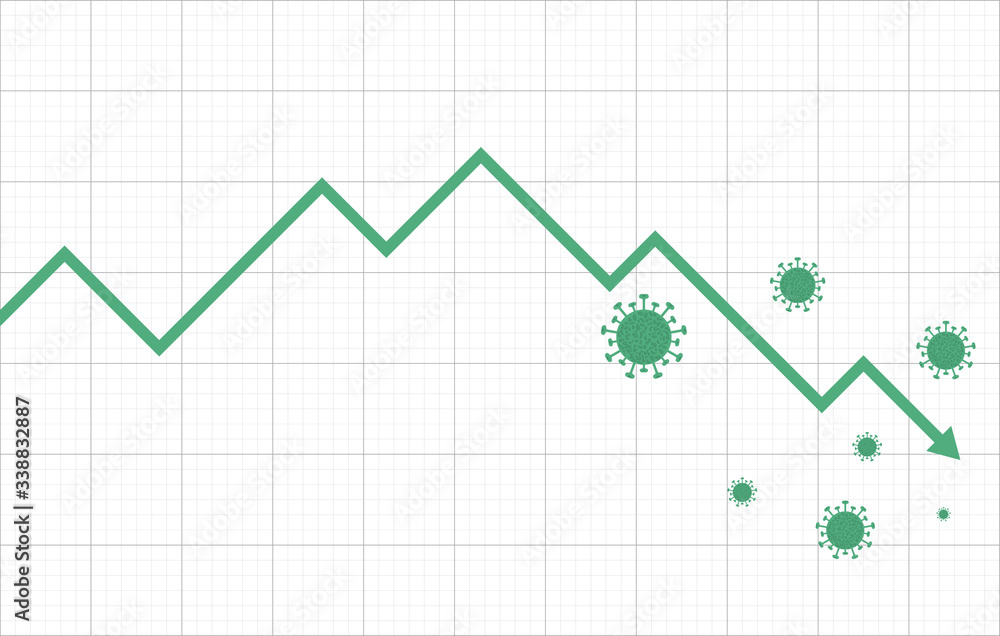 Virus hits market. Shares fall down. Markets plunging. Economic fallout. 2019 - 2020 Novel Coronavirus outbreak. 2020-nCoV. Covid-19 Virus hits market. Shares fall down. Markets plunging. Economic fallout. 2019 - 2020 Novel Coronavirus outbreak. 2020-nCoV. Covid-19