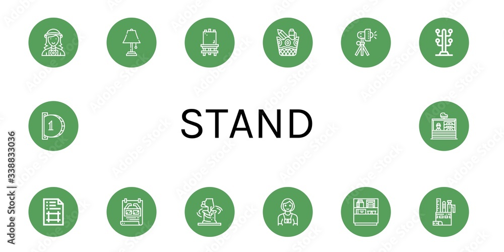 stand icon set stand icon set