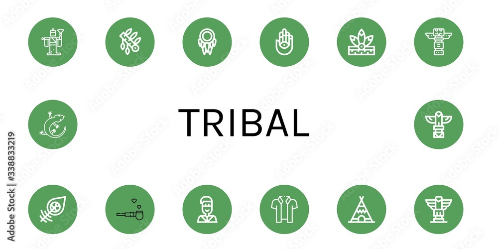 tribal icon set tribal icon set