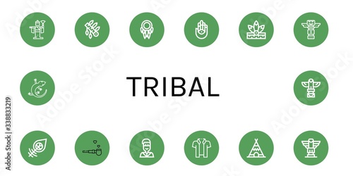 Wallpaper Mural tribal icon set Torontodigital.ca