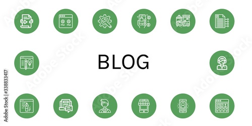 blog icon set