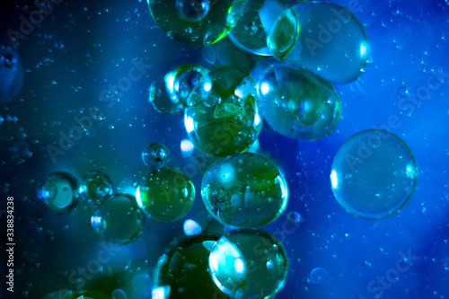 macro bubbles in liquid