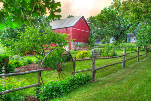 Canvas Print rural barn in the countryside