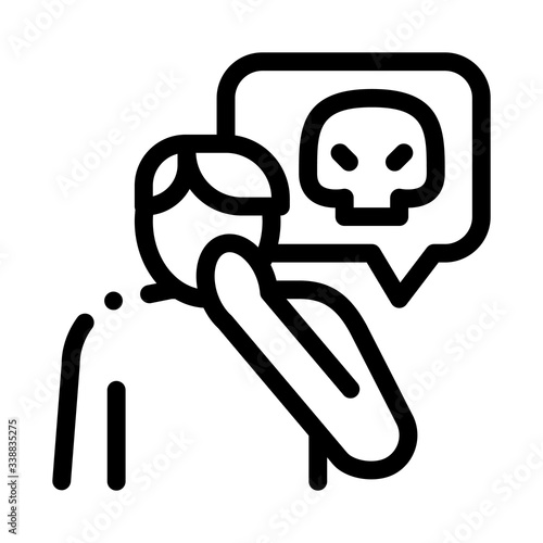 bully man icon vector. bully man sign. isolated contour symbol illustration