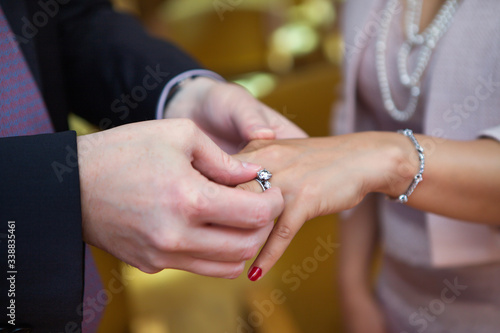 Wedding. Bride. Groom. Rings.