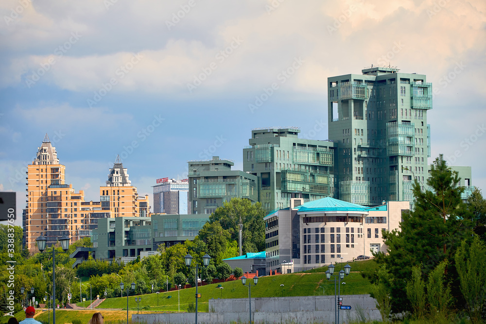 Russia, Kazan, June 2019. Crystal residential complex in Kazan.