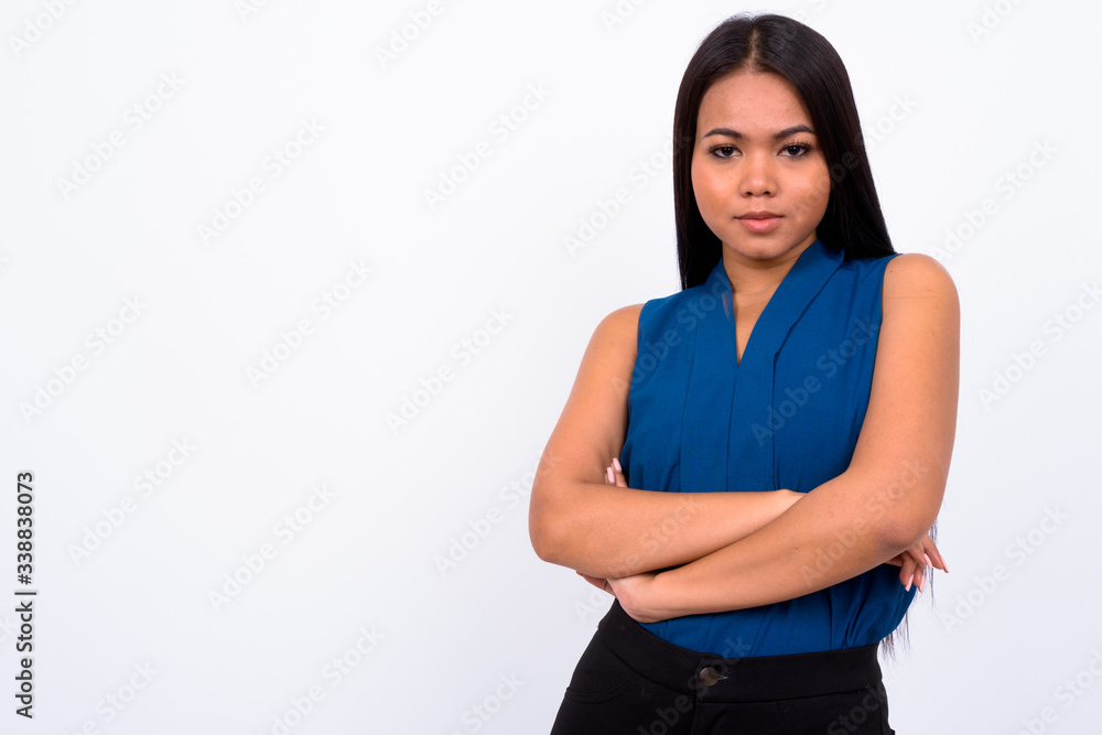 Portrait of young Asian businesswoman with arms crossed Portrait of young Asian businesswoman with arms crossed