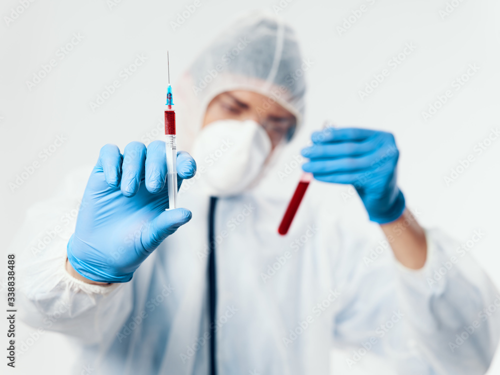 female doctor holding syringe female doctor holding syringe
