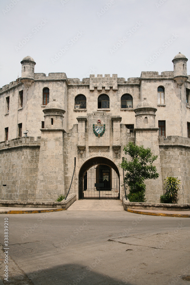 Entrance door of the building of the General Command in Havana