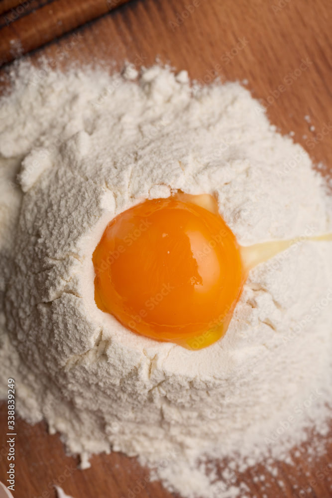 Homemade baking. making dough for baking. Eggs flour Homemade baking. making dough for baking. Eggs flour