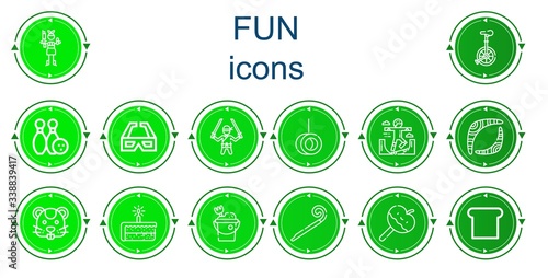 Editable 14 fun icons for web and mobile
