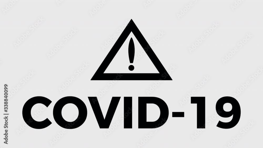 COVID-19 Alert 2d animation on transparent background COVID-19 Alert 2d animation on transparent background