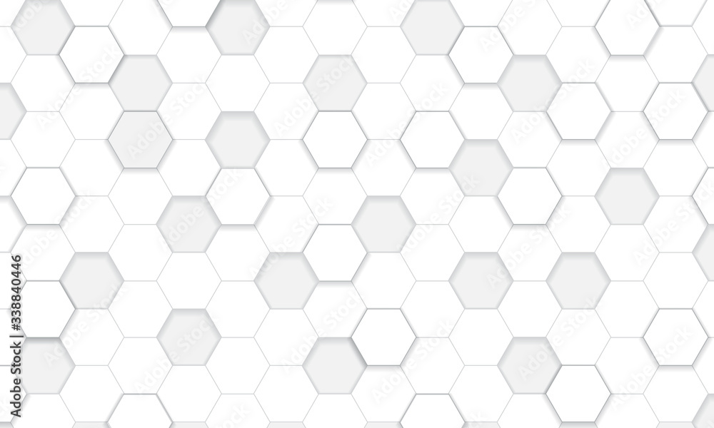 Abstract white grey hexagon pattern design modern futuristic technology style background texture vector illustration. Abstract white grey hexagon pattern design modern futuristic technology style background texture vector illustration.
