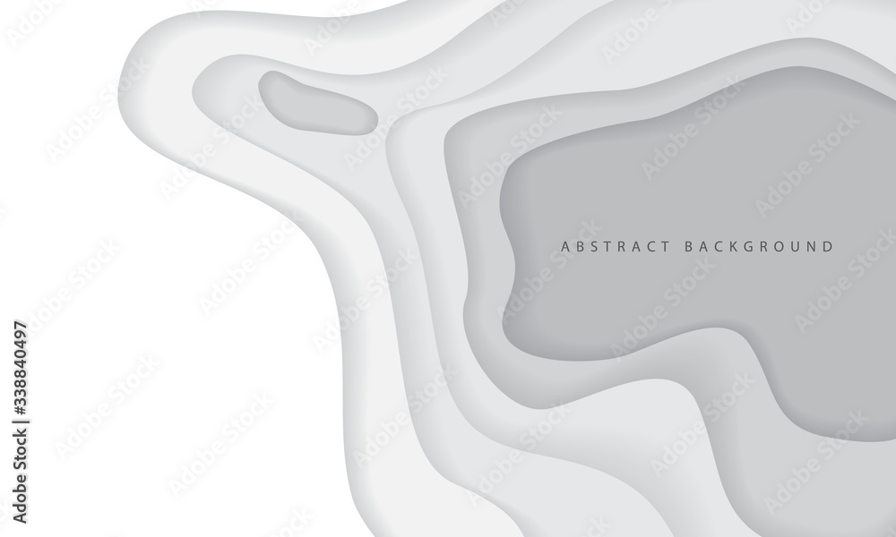 Abstract white grey tone paper cut pattern with blank space design modern style background texture vector illustration. Abstract white grey tone paper cut pattern with blank space design modern style background texture vector illustration.
