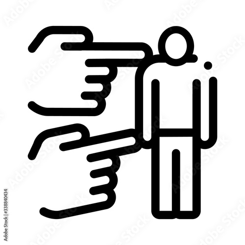 human bullying icon vector. human bullying sign. isolated contour symbol illustration