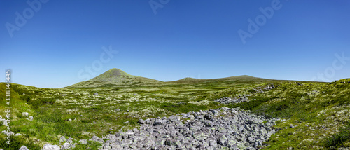 Landsschaft im Nationalpark rondane mit Berggipfel Muen