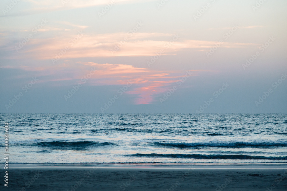 Sunset on the sea, beautiful sky