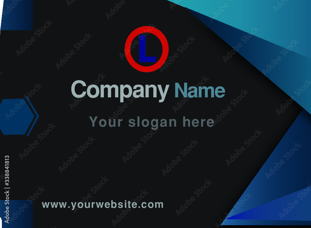 Obraz premium creative blue flyer