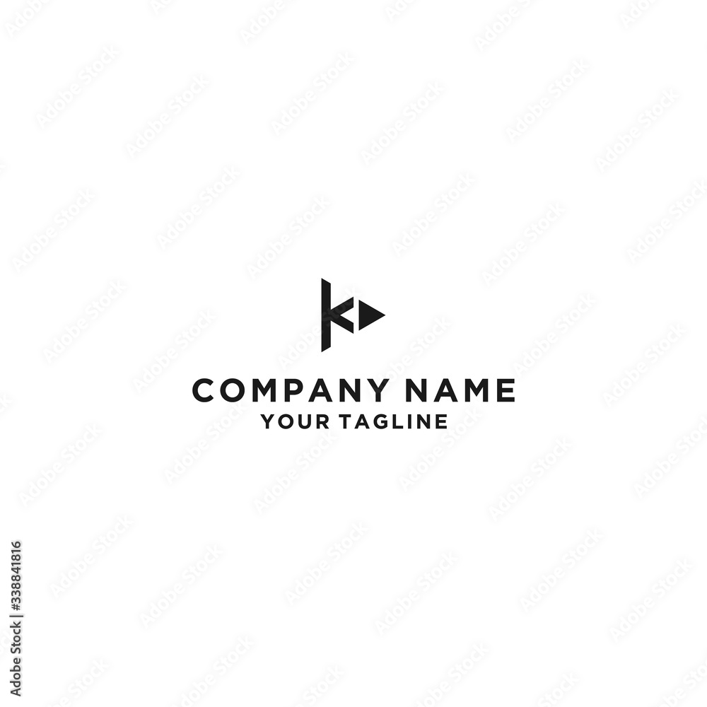 Creative k play logo design icon template Creative k play logo design icon template