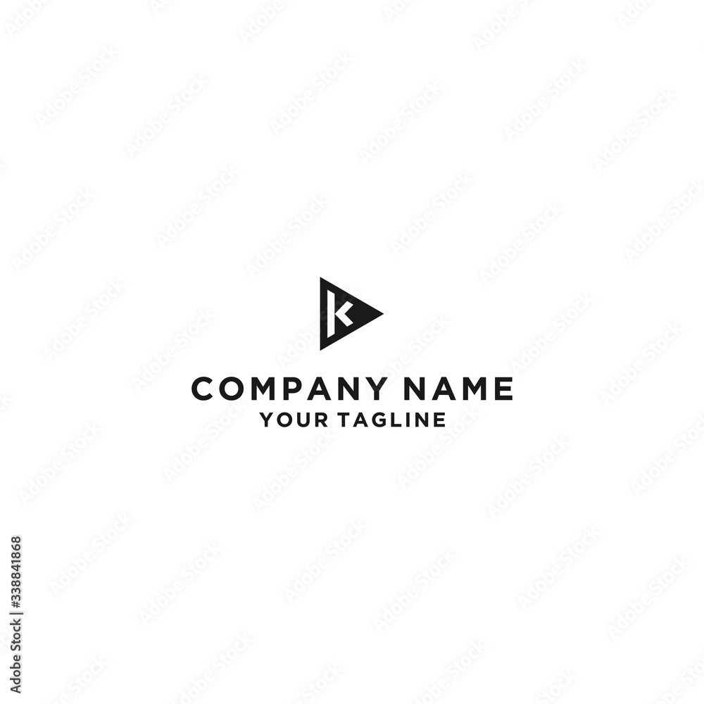 Creative k play logo design icon template Creative k play logo design icon template