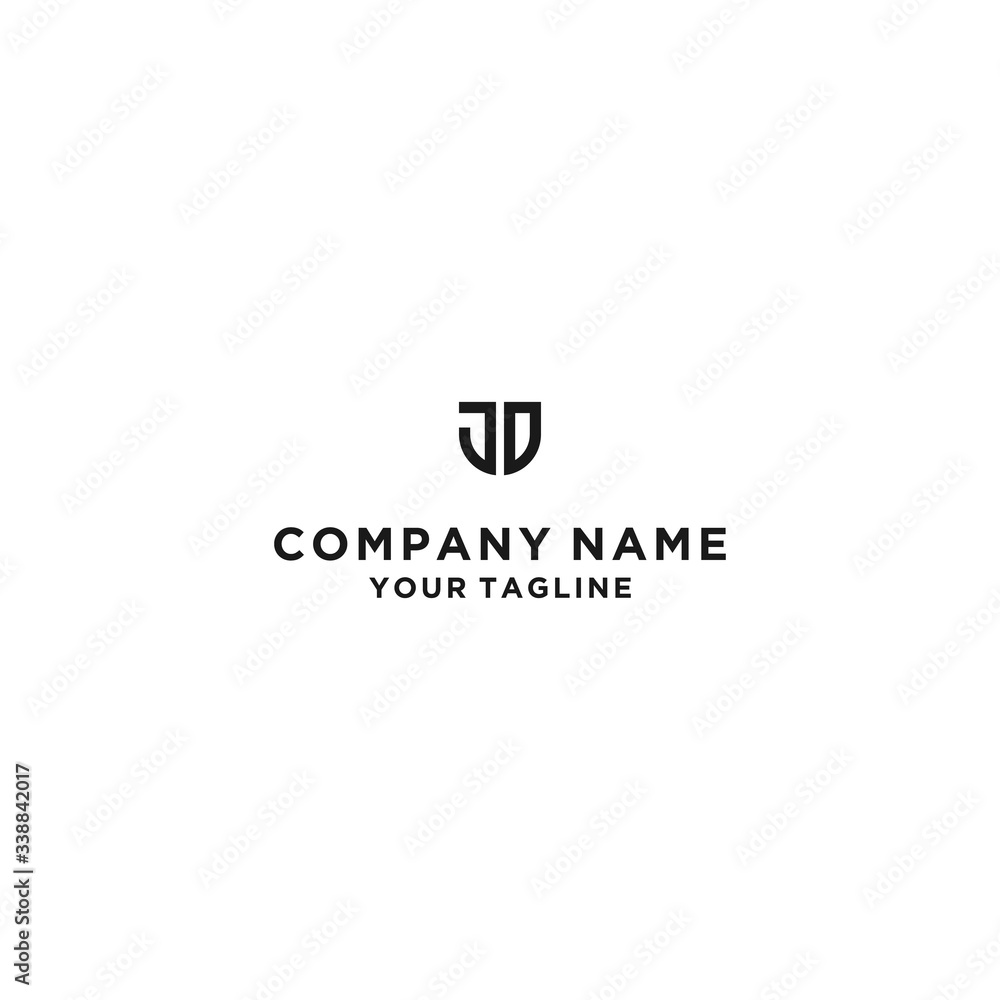 Letter J D logo icon design template elements