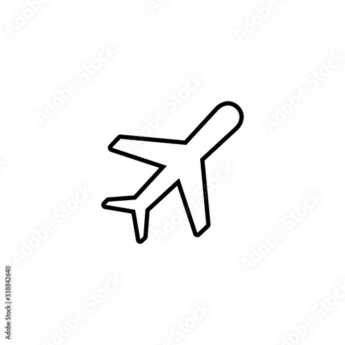 airplane icon, airplane sign and symbol vector design