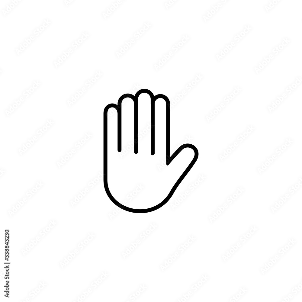 hand stop icon, hand stop sign and symbol vector Design hand stop icon, hand stop sign and symbol vector Design