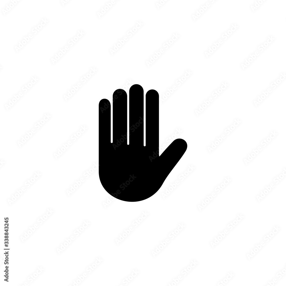 hand stop icon, hand stop sign and symbol vector Design - obrazy, fototapety, plakaty 
