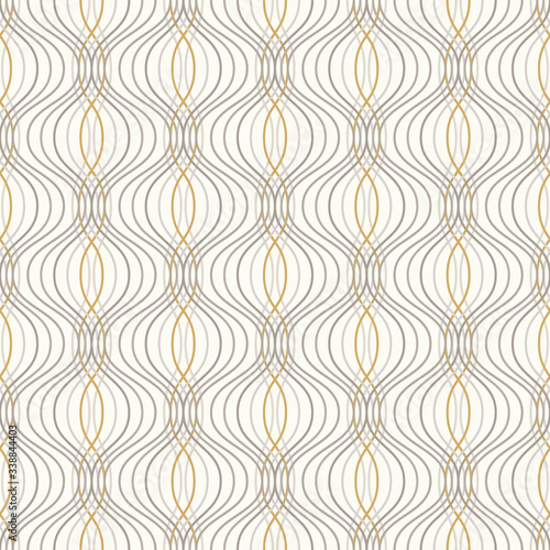 Photo Ogee seamless vector curved pattern, abstract geometric background