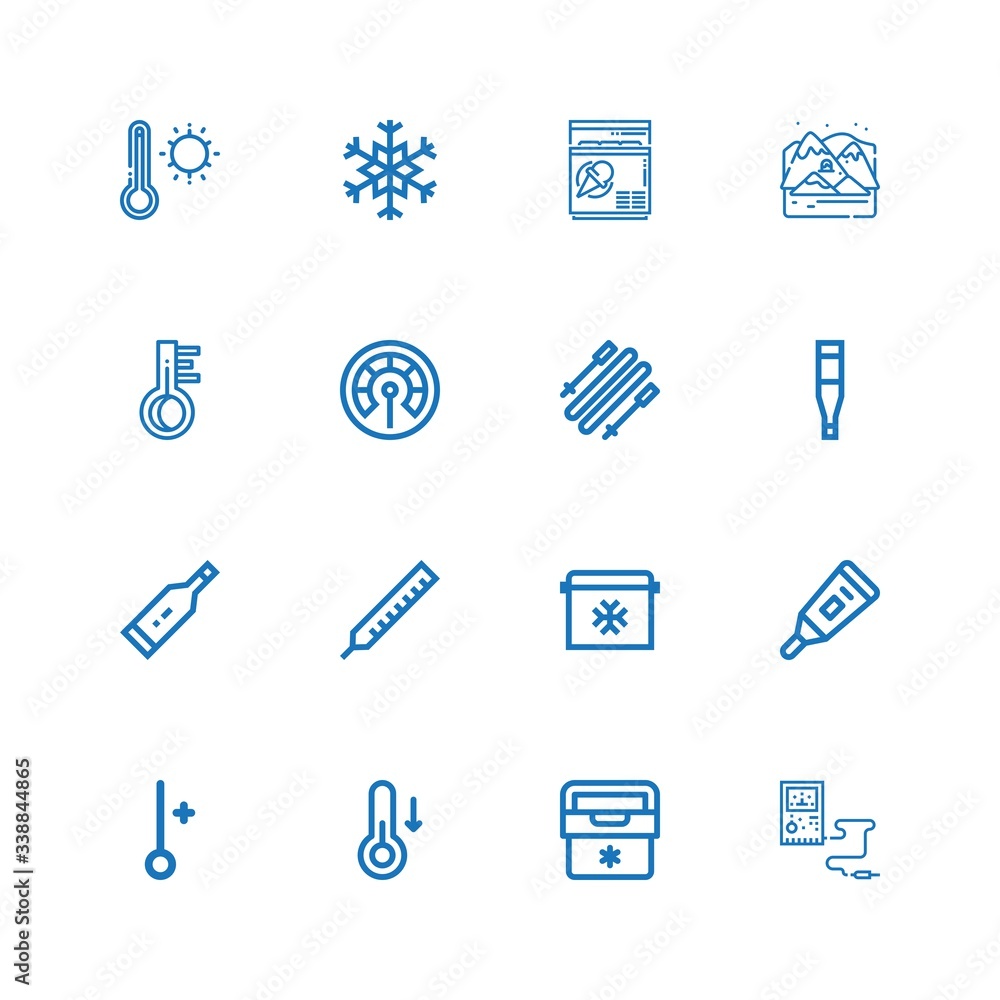 Fototapeta premium Editable 16 freeze icons for web and mobile