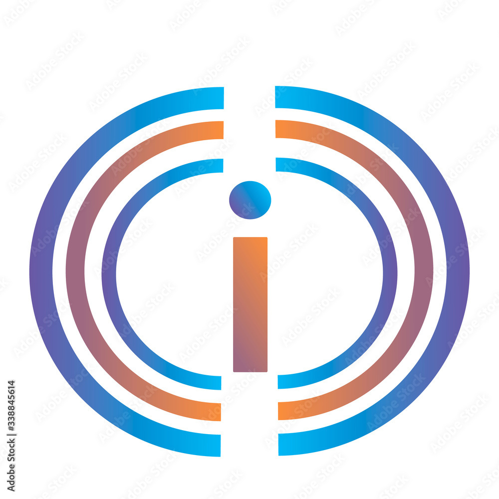 blue and orange Info icon information button sign symbol sticker. For mobile user interface blue and orange Info icon information button sign symbol sticker. For mobile user interface