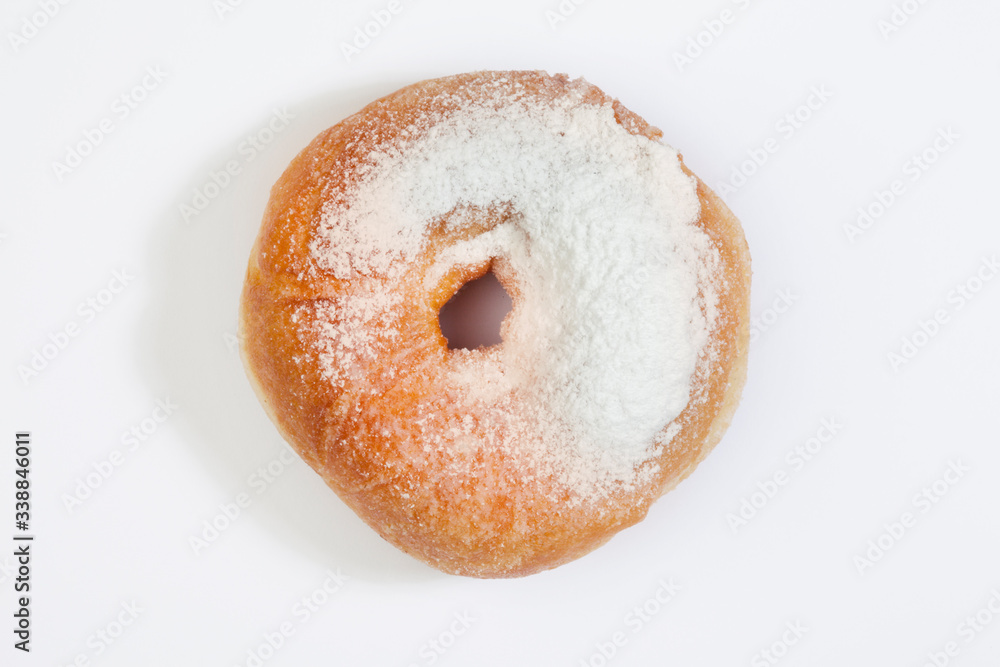 single doughnut isolated on white background single doughnut isolated on white background