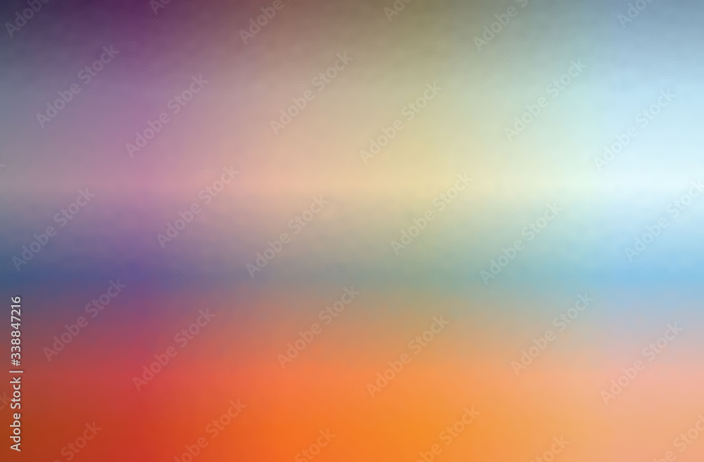 Abstract illustration of orange and blue through tiny glass background.