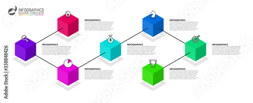 Infographic design template. Creative concept with 7 steps