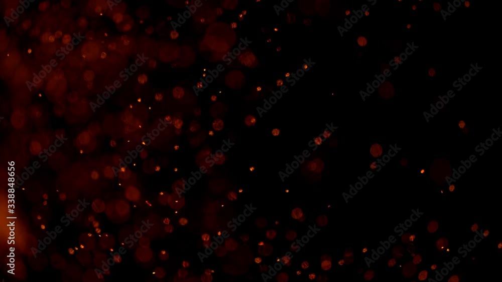 Super Slow Motion Shot of Fire Sparks Isolated on Black Background at 1000fps. Super Slow Motion Shot of Fire Sparks Isolated on Black Background at 1000fps.