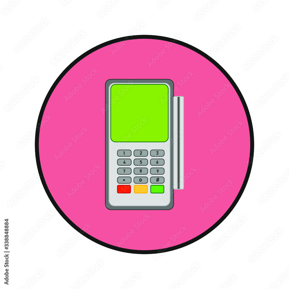 credit card reader. illustration for web and mobile design. credit card reader. illustration for web and mobile design.