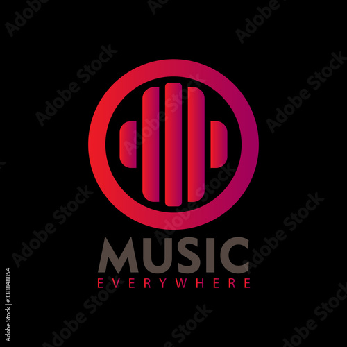 Modern Music Logo with gradient 