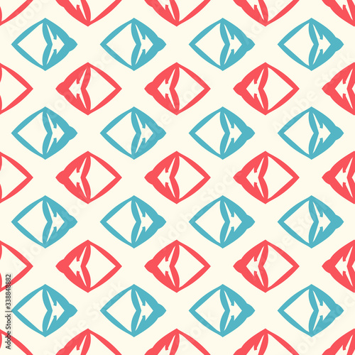 Bright seamless pattern with geometric shapes.