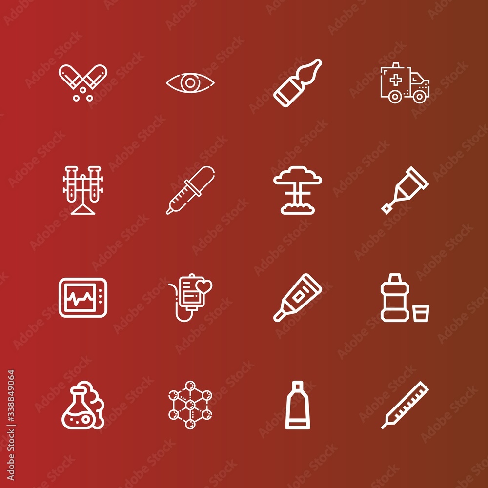 Editable 16 medicine icons for web and mobile Editable 16 medicine icons for web and mobile