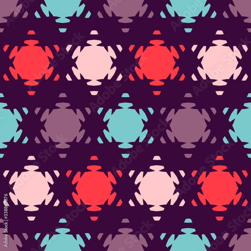 Seamless pattern with geometric shapes.